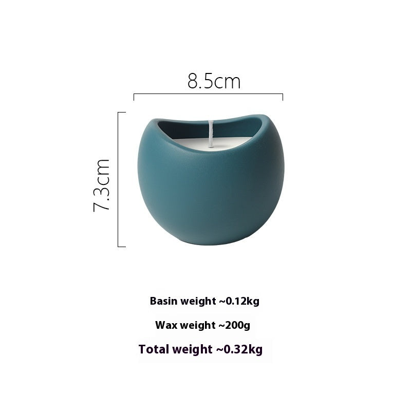 Minimalist Round Ceramic Candle