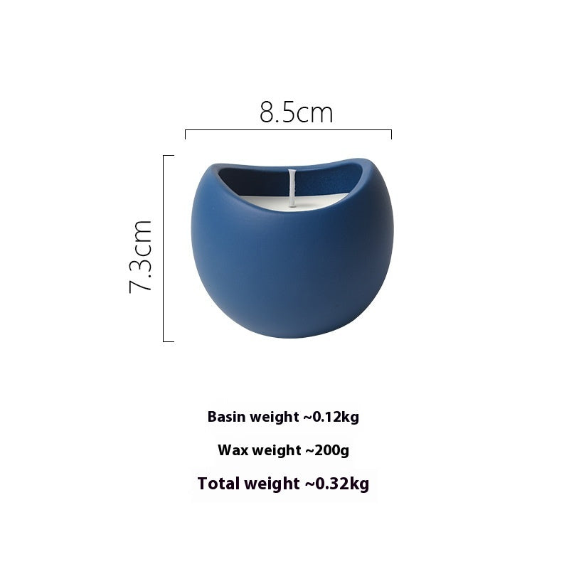 Minimalist Round Ceramic Candle