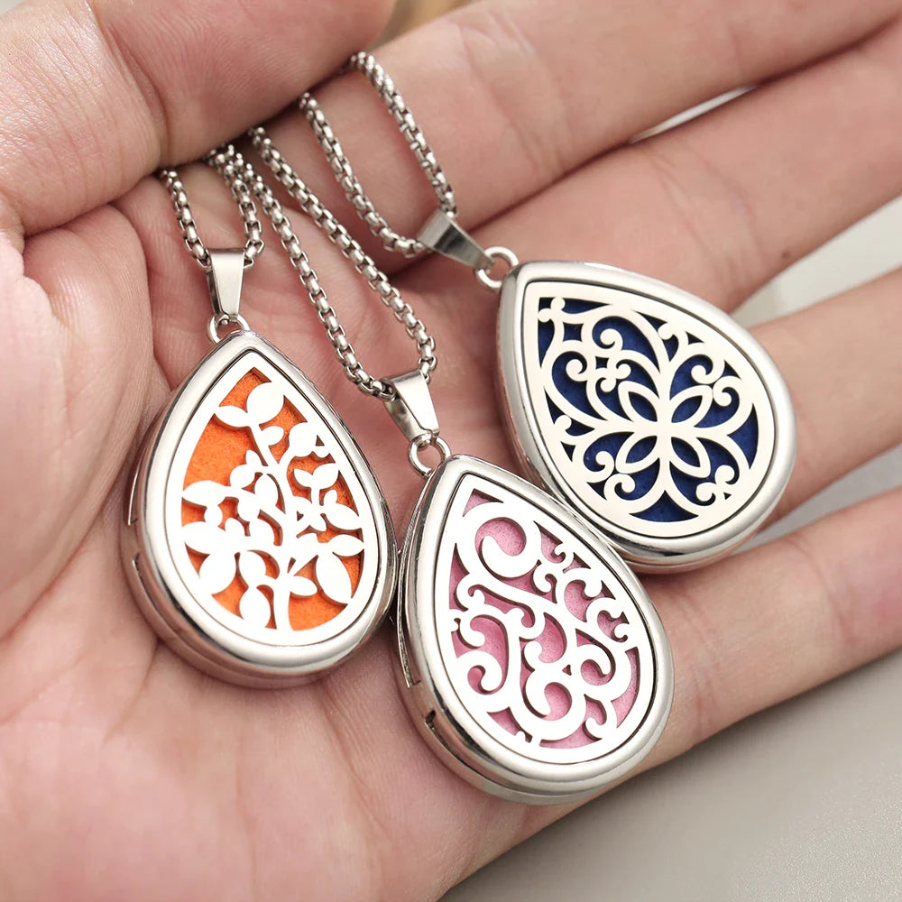 Waterdrop Aromatherapy Diffuser Pendant Necklace