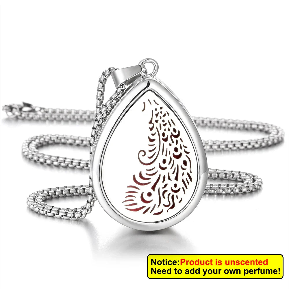Waterdrop Aromatherapy Diffuser Pendant Necklace