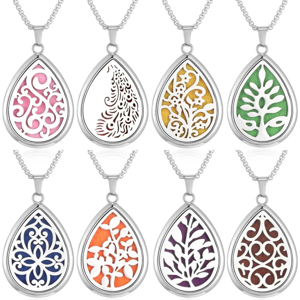 Waterdrop Aromatherapy Diffuser Pendant Necklace