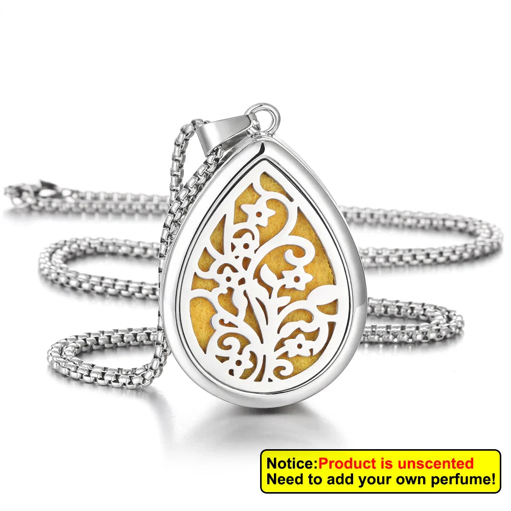 Waterdrop Aromatherapy Diffuser Pendant Necklace