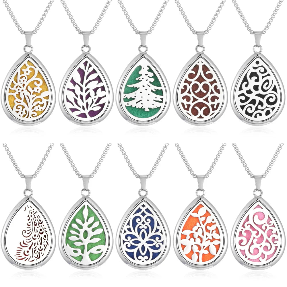 Waterdrop Aromatherapy Diffuser Pendant Necklace