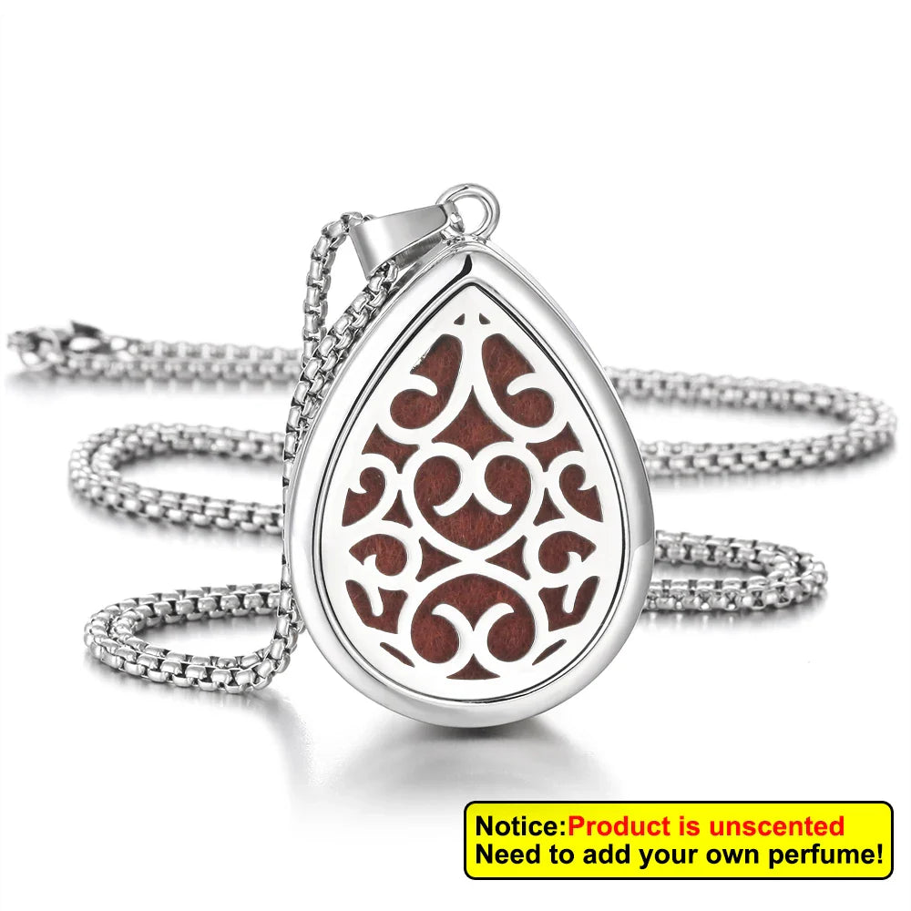 Waterdrop Aromatherapy Diffuser Pendant Necklace