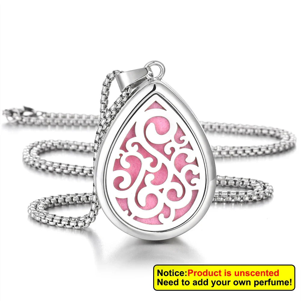 Waterdrop Aromatherapy Diffuser Pendant Necklace