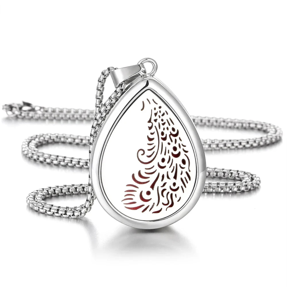 Waterdrop Aromatherapy Diffuser Pendant Necklace