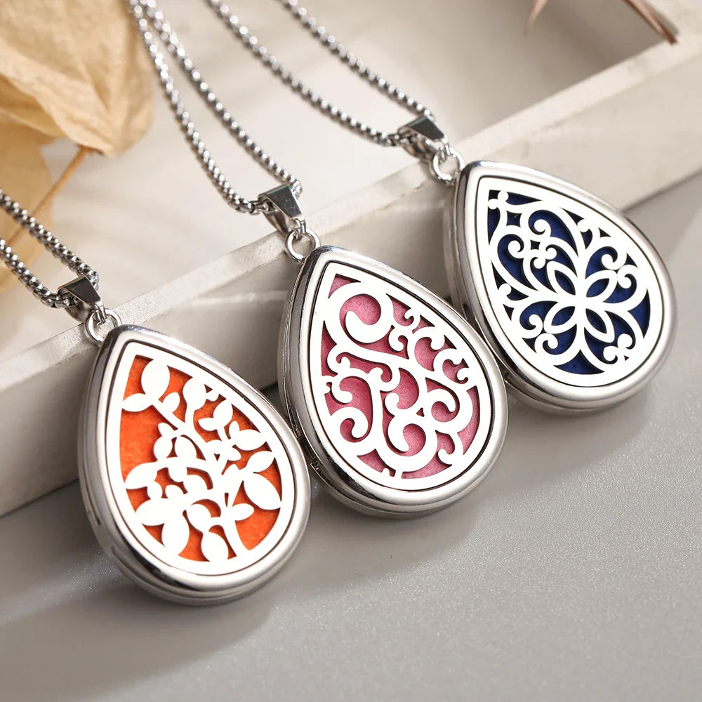 Waterdrop Aromatherapy Diffuser Pendant Necklace