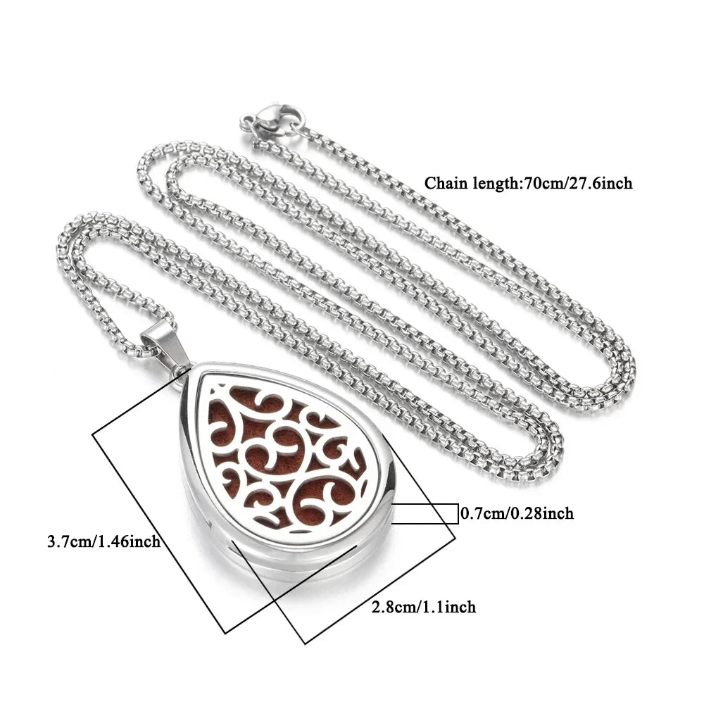 Waterdrop Aromatherapy Diffuser Pendant Necklace