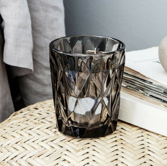 Faceted Glass Tealight Holder