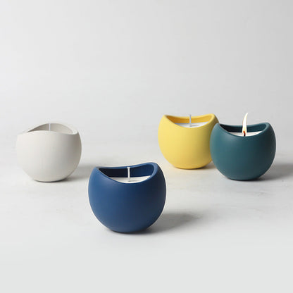 Minimalist Round Ceramic Candle