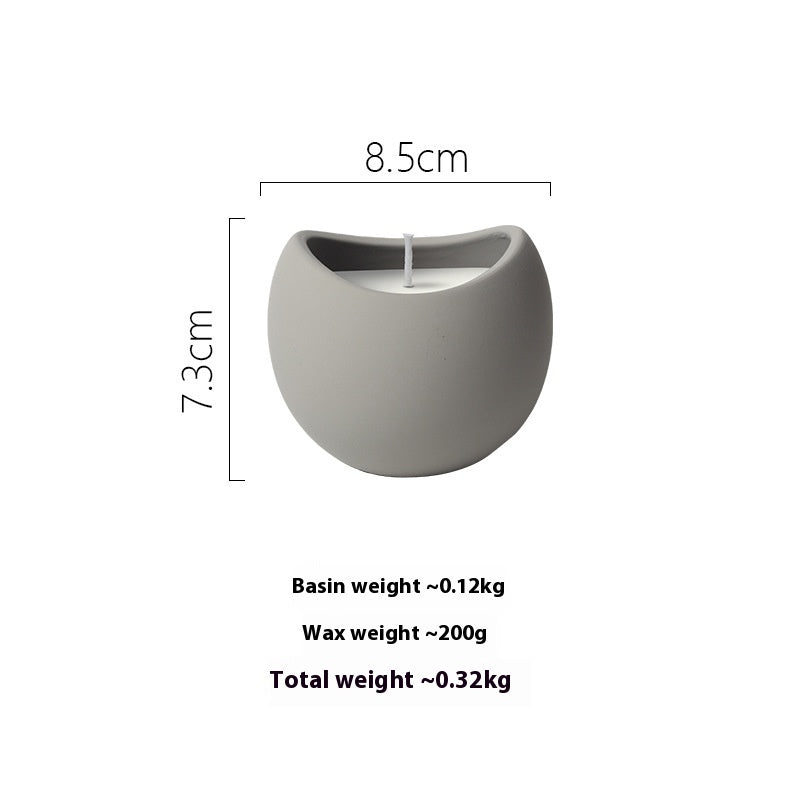 Minimalist Round Ceramic Candle