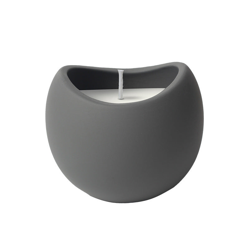 Minimalist Round Ceramic Candle