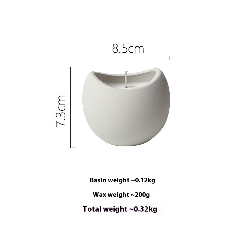 Minimalist Round Ceramic Candle
