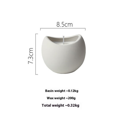 Minimalist Round Ceramic Candle