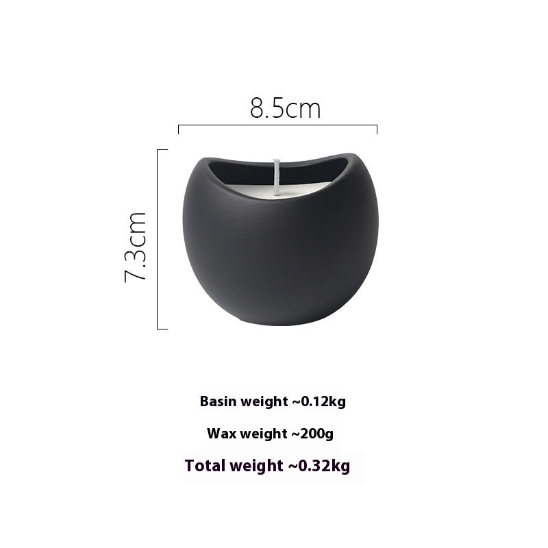Minimalist Round Ceramic Candle