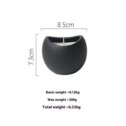 Minimalist Round Ceramic Candle