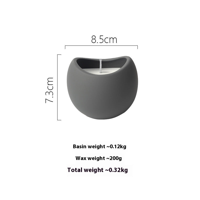 Minimalist Round Ceramic Candle