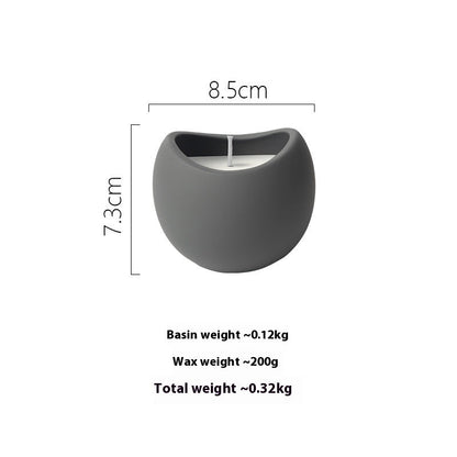 Minimalist Round Ceramic Candle