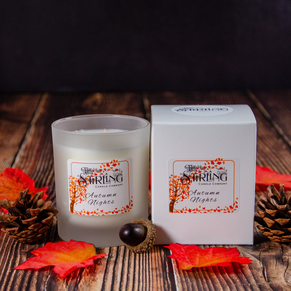 Autumn Nights Glass Candle